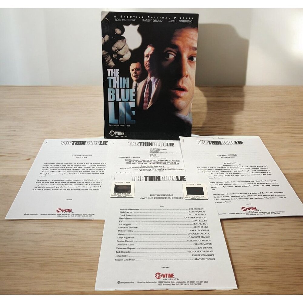 Showtime Movie Press Kit The Thin Blue Line 2000 Randy Quaid Paul Sorvino